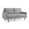 Os Home And Office Furniture 69 Inch Wide Upholstered Two Cushion Sofa With Square Arms