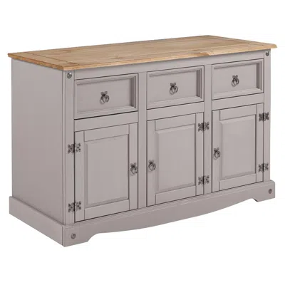 Os Home And Office Furniture Model Cog388 Cottage Series Wood Buffet Sideboard In Corona Gray