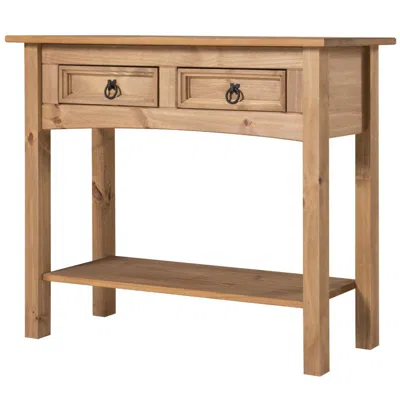 Os Home And Office Furniture Model Cor934 Cottage Series Solid Wood Hall Table In Corona Brown