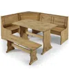 Os Home And Office Furniture Solid Pine Corner Dining Booth In Corona Brown