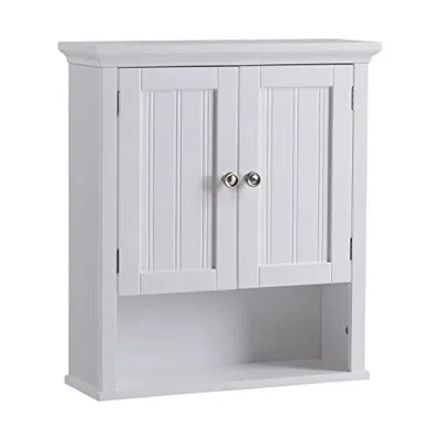 Os Home And Office Furniture Two Door Wall Cabinet With Shelves In White