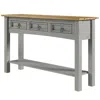 Os Home And Office Furniture Wood Three Drawer Hall Table Console In Corona Gray