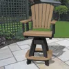 Os Home And Office Model 130-c-cbk Counter Height Swivel Arm Chair In Cedar On A Black Base In Brown