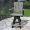 Os Home And Office Model 130-c-wwbk Counter Height Swivel Arm Chair In Weatherwood On A Black Base In Gray