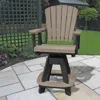 Os Home And Office Model 130-c-wwbk Counter Height Swivel Arm Chair In Weatherwood On A Black Base In Gray