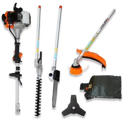 Osakapro 4 In 1 Multi-functional Trimming Tool, 52cc 2-cycle Garden Tool System With Gas Pole Saw, Hedge Trim