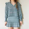 Osamore Ruffled Shoulder Blouse In Petrol Blue In Blue