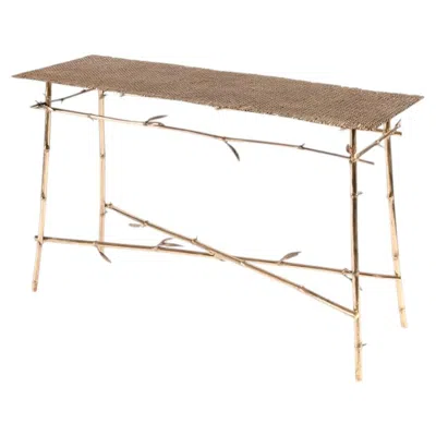 Pre-owned Osanna Visconti Di Modrone , Bambù & Paglia Di Vienna, Console, Italy, 2023 In Gold