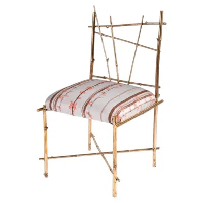 Pre-owned Osanna Visconti Di Modrone , Bambu, Bronze Side Chair, Italy, 2021 In Gold