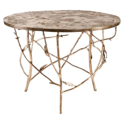Pre-owned Osanna Visconti Di Modrone , Primavera, Round Bronze Table, Italy, 2024 In Gold