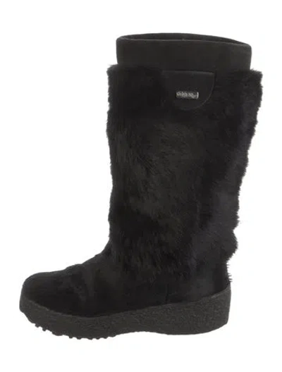 Pre-owned Oscar By Alpinestars Fur Rain Boots In Black