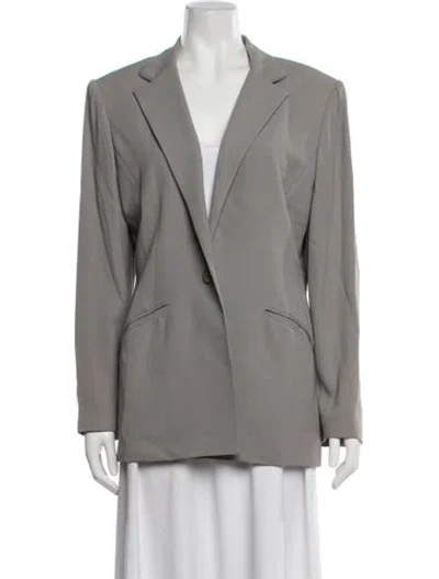 Pre-owned Oscar By Oscar De La Renta Blazer In Gray