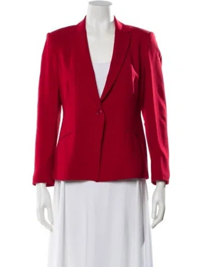 Pre-owned Oscar By Oscar De La Renta Blazer In Red