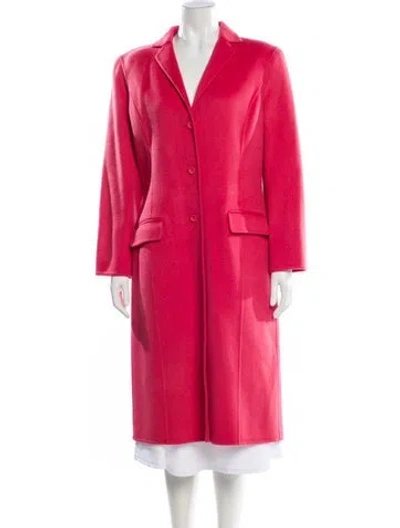 Pre-owned Oscar By Oscar De La Renta Wool Coat In Pink
