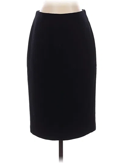 Pre-owned Oscar By Oscar De La Renta Wool Skirt In Black