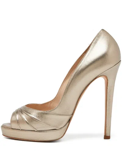 Pre-owned Oscar De La Renta 140mm Leather Pumps