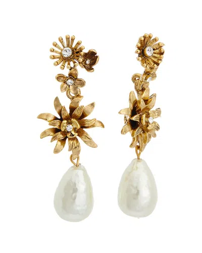 Oscar De La Renta 14k Bloom Earrings In Gold