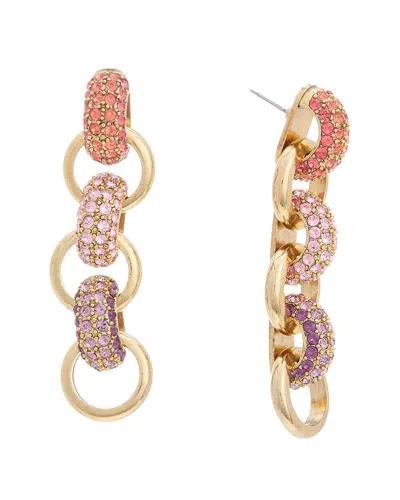 Oscar De La Renta 14k Bull Horn Link Earrings In Multi