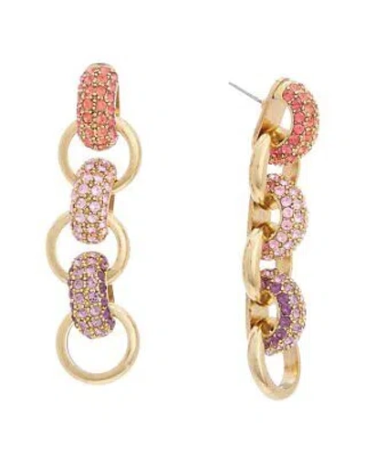 Pre-owned Oscar De La Renta 14k Bull Horn Link Earrings Women's