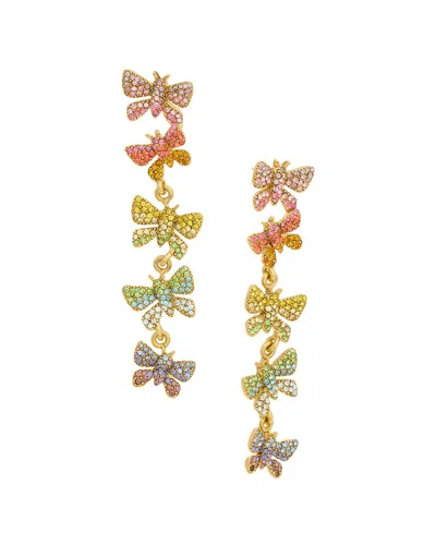 Oscar De La Renta Butterfly Crystal Chandelier Earrings In Rainbow