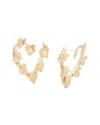 Oscar De La Renta 14k Crushed Heart Hoops In Multi