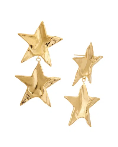 Oscar De La Renta 14k Nico Star Double Earrings In Gold