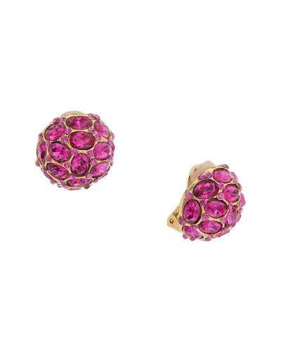 Oscar De La Renta 14k Turtle Dome Earrings In Pink