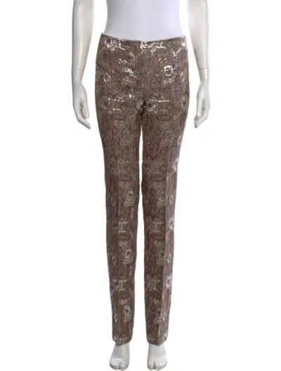 Pre-owned Oscar De La Renta 2006 Straight Leg Pants In Neutral