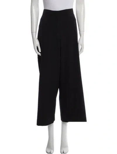 Pre-owned Oscar De La Renta 2006 Wide Leg Pants In Black