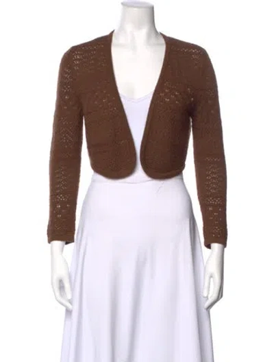 Pre-owned Oscar De La Renta 2006 Wool Sweater In Brown