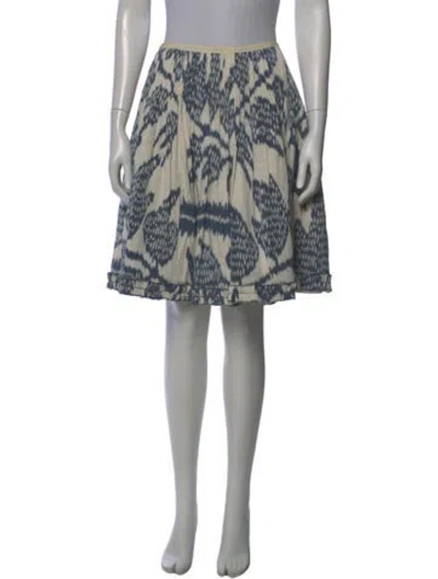 Pre-owned Oscar De La Renta 2007 Knee-length Skirt In White