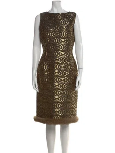 Pre-owned Oscar De La Renta 2007 Midi Length Dress W/ Tags