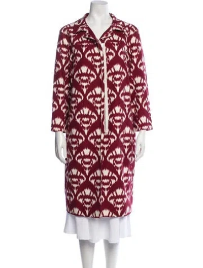 Pre-owned Oscar De La Renta 2007 Patterned Coat In Multicolor