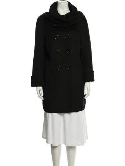 Pre-owned Oscar De La Renta 2007 Wool Coat In Black
