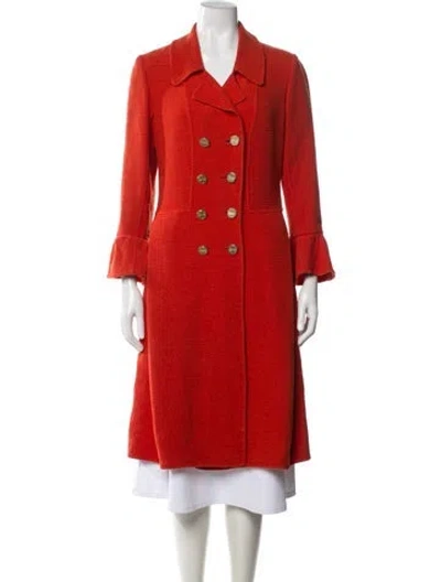 Pre-owned Oscar De La Renta 2007 Wool Coat In Orange