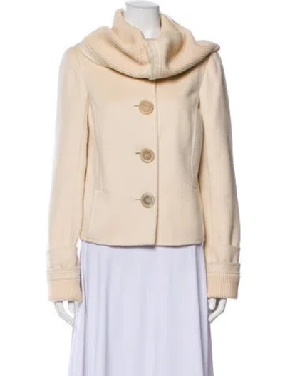 Pre-owned Oscar De La Renta 2007 Wool Jacket In Neutral