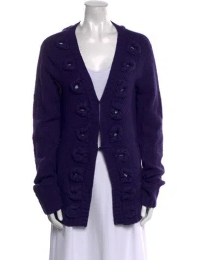 Pre-owned Oscar De La Renta 2008 Cashmere Sweater In Purple