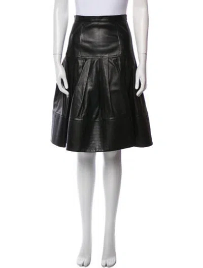 Pre-owned Oscar De La Renta 2008 Knee-length Skirt In Black