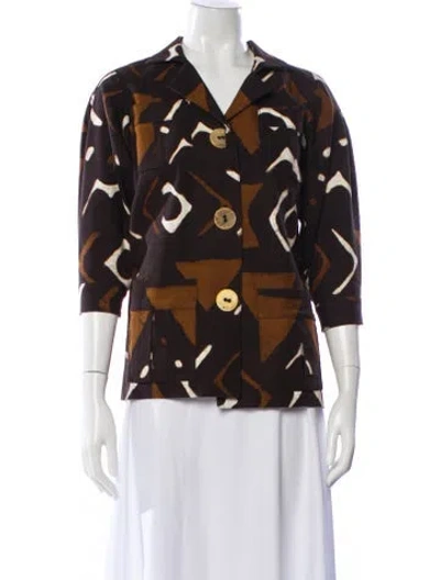 Pre-owned Oscar De La Renta 2008 Printed Evening Jacket In Multi