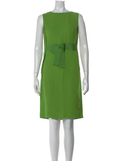 Pre-owned Oscar De La Renta 2009 Knee-length Dress In Green