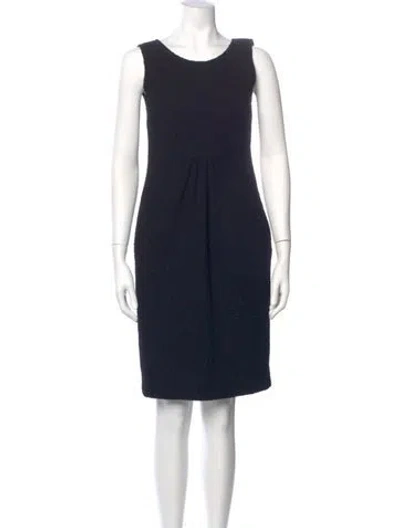 Pre-owned Oscar De La Renta 2009 Mini Dress In Blue