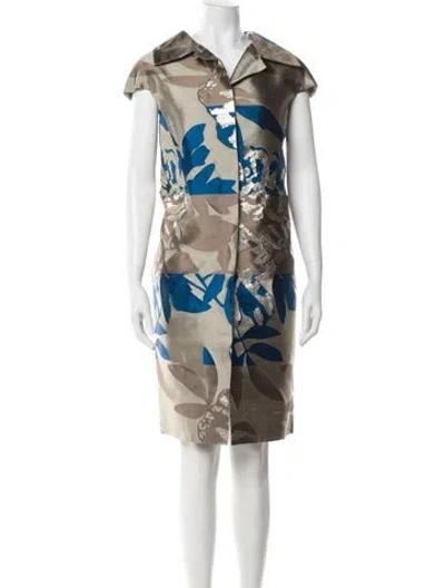 Pre-owned Oscar De La Renta 2009 Printed Coat