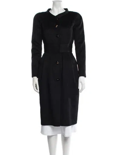 Pre-owned Oscar De La Renta 2009 Wool Coat In Black