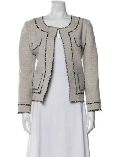 Pre-owned Oscar De La Renta 2010 Orylag Jacket In Gray