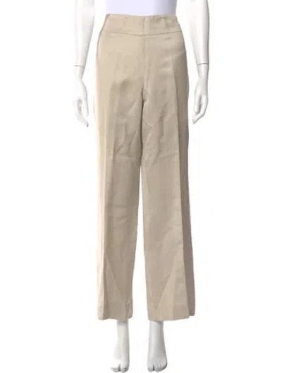 Pre-owned Oscar De La Renta 2010 Wide Leg Pants In Neutral