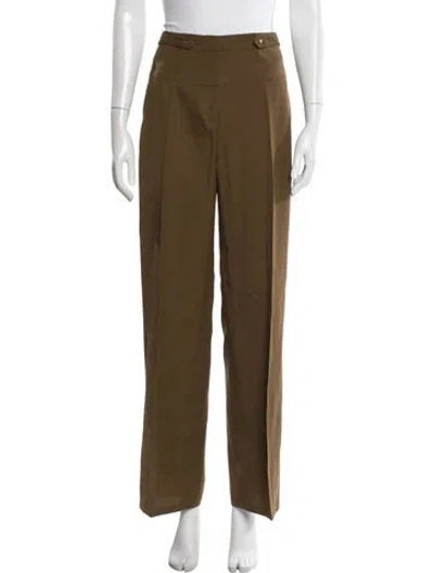 Pre-owned Oscar De La Renta 2010 Wide Leg Pants In Yellow