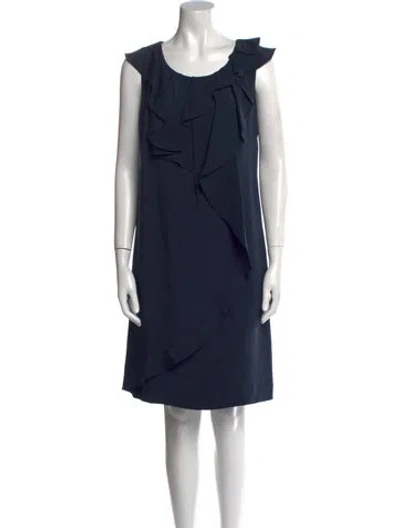 Pre-owned Oscar De La Renta 2011 Knee-length Dress In Blue