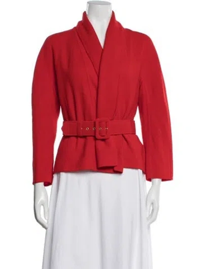 Pre-owned Oscar De La Renta 2011 Wool Jacket In Red