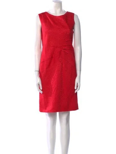 Pre-owned Oscar De La Renta 2012 Mini Dress In Pink