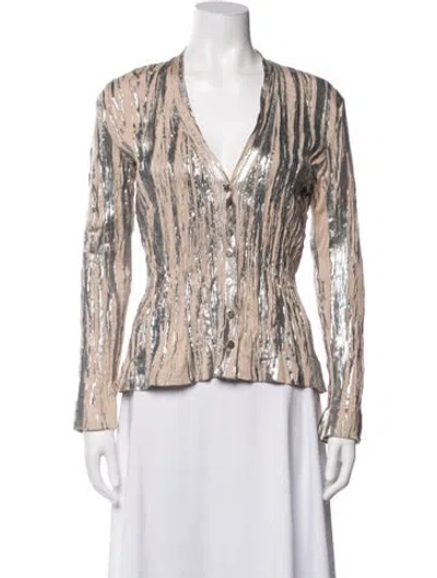 Pre-owned Oscar De La Renta 2012 Silk Jacket In Pink